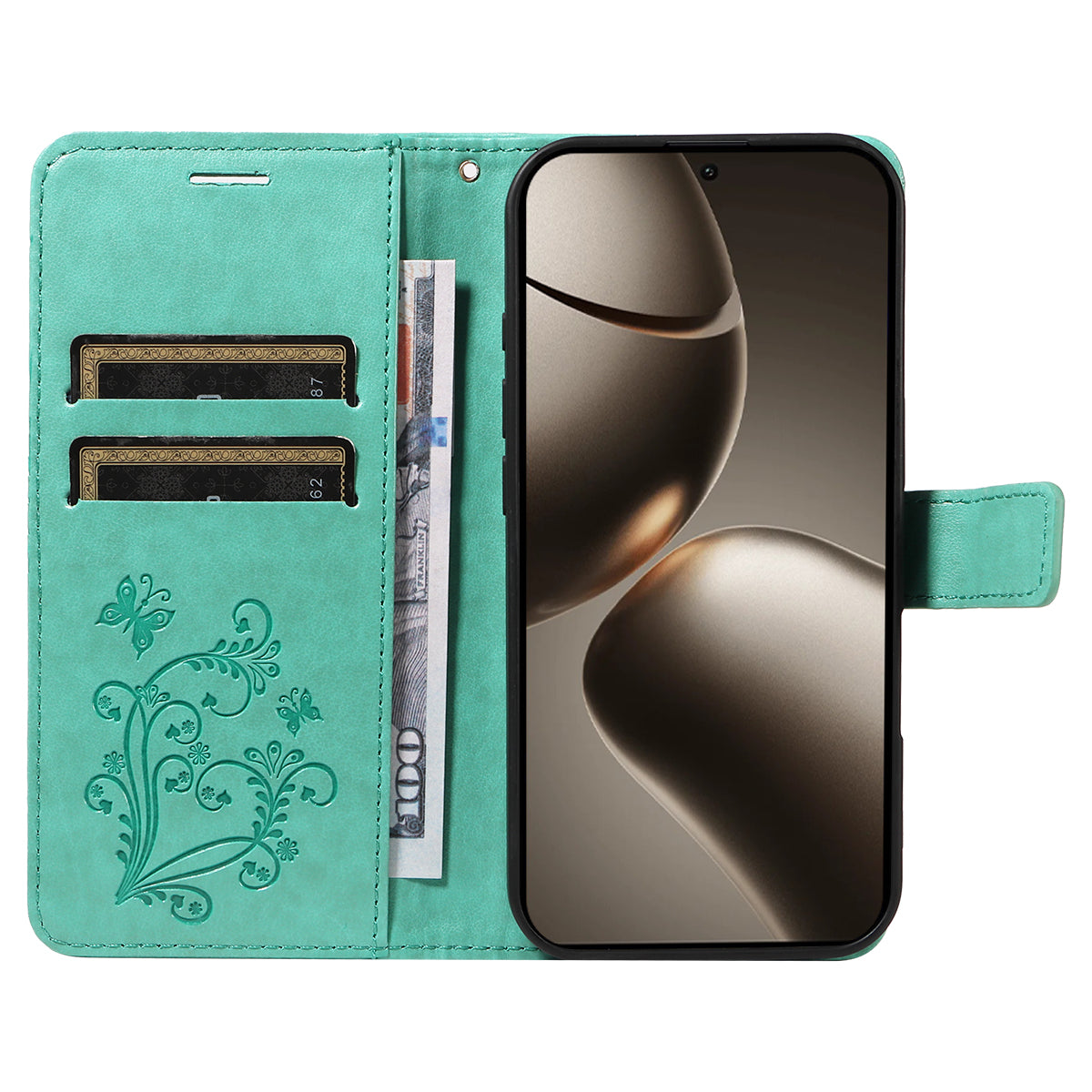 For Xiaomi 15T Pro Wallet Case Floral Butterfly Imprinted Leather Phone Cover Stand