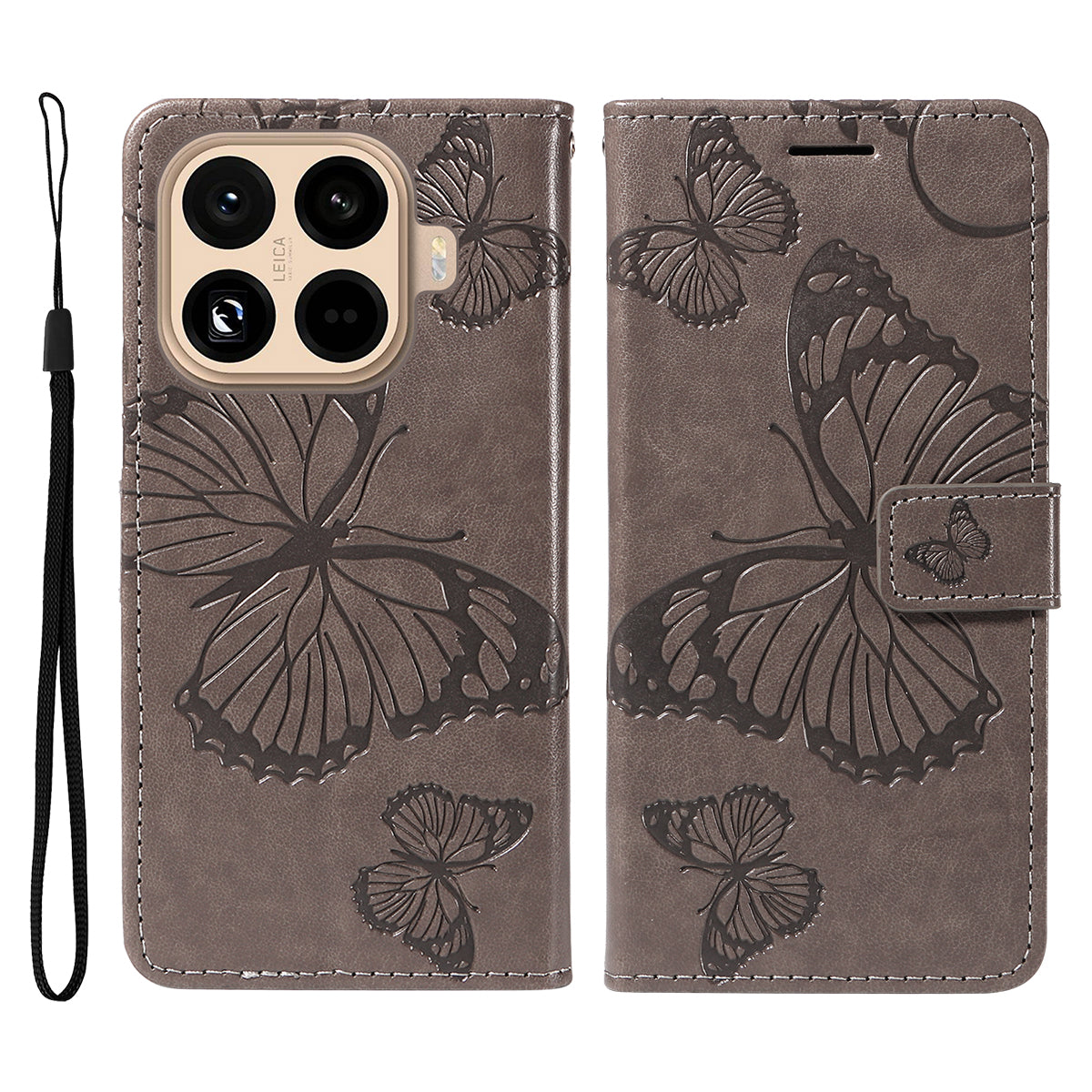 For Xiaomi 15T Pro Wallet Case Floral Butterfly Imprinted Leather Phone Cover Stand