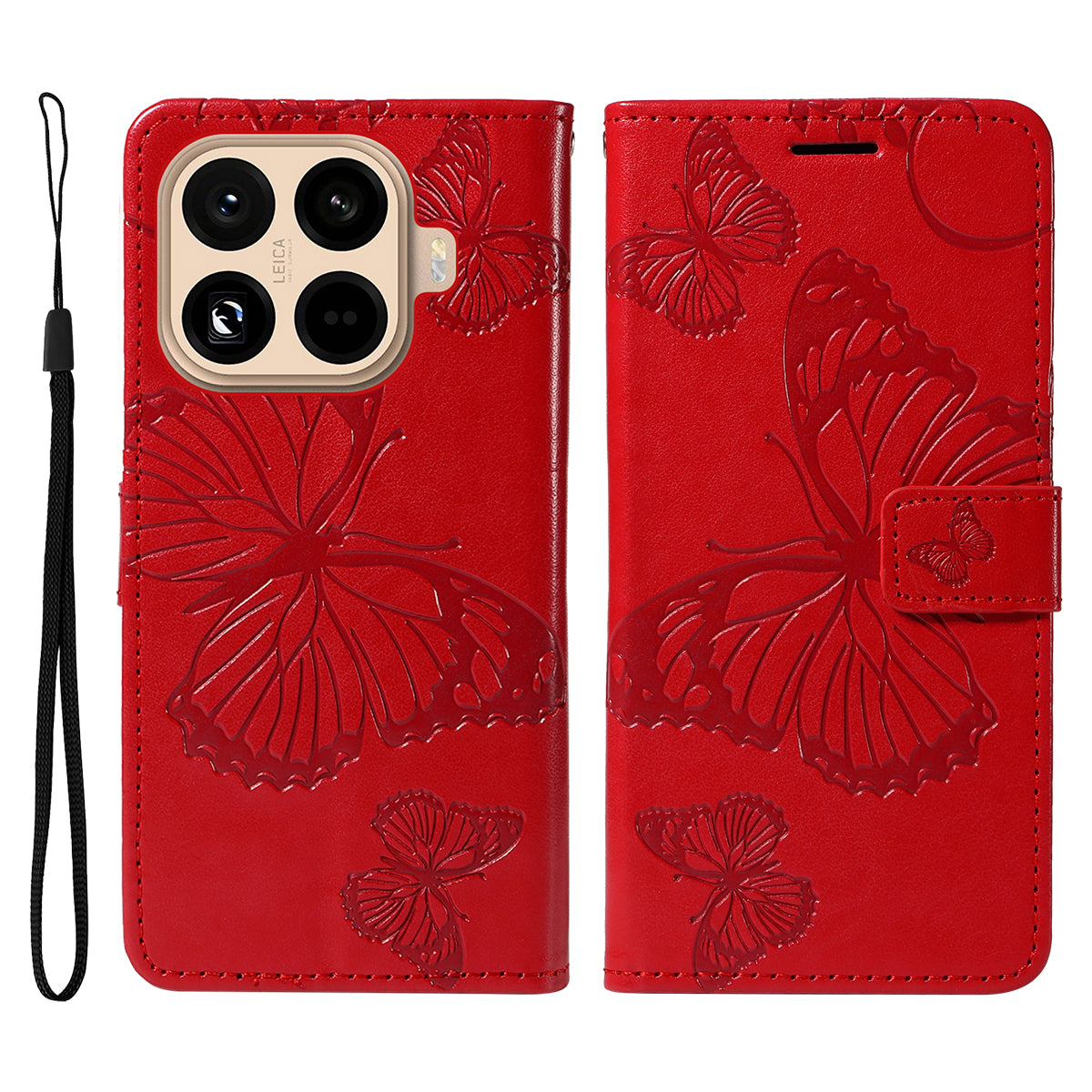 For Xiaomi 15T Pro Wallet Case Floral Butterfly Imprinted Leather Phone Cover Stand