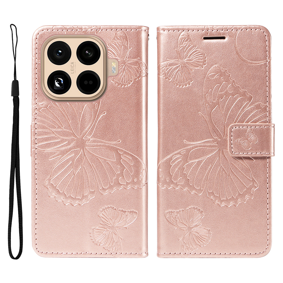 For Xiaomi 15T Pro Wallet Case Floral Butterfly Imprinted Leather Phone Cover Stand