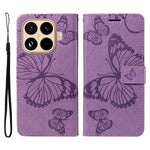 For Xiaomi 15T Pro Wallet Case Floral Butterfly Imprinted Leather Phone Cover Stand