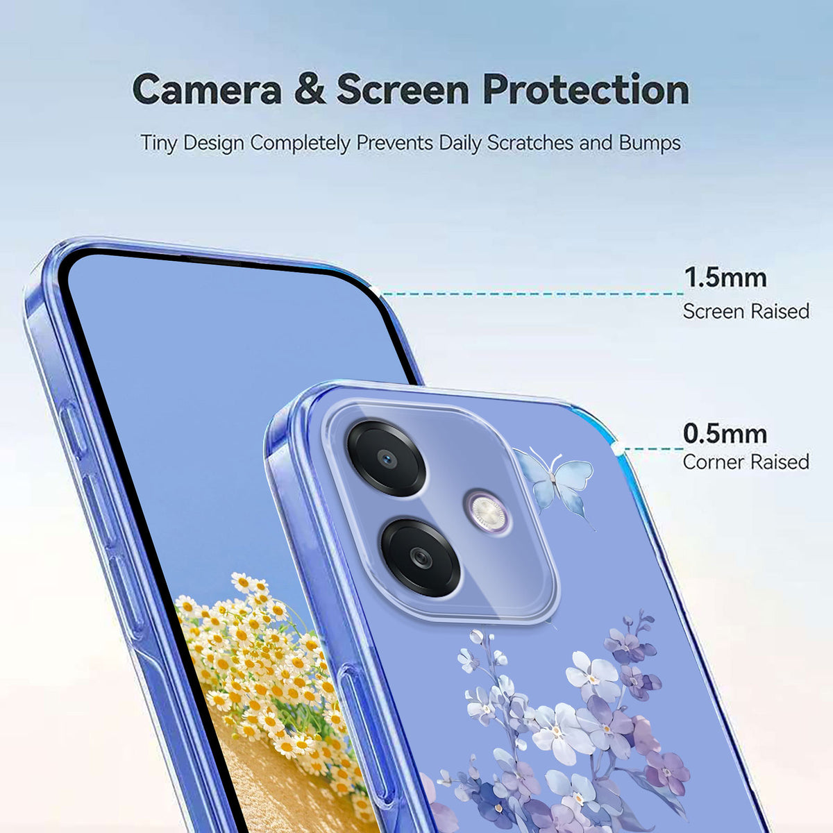 For Oppo A3x 5G (India) / Oppo A3x 4G / Oppo A3 5G / Oppo A3 4G / Oppo A40 4G / Oppo A40M 4G / Oppo A3i 5G / Oppo A5i 4G / Oppo A60 5G Case Butterfly Floral Pattern Printing TPU Phone Back Cover