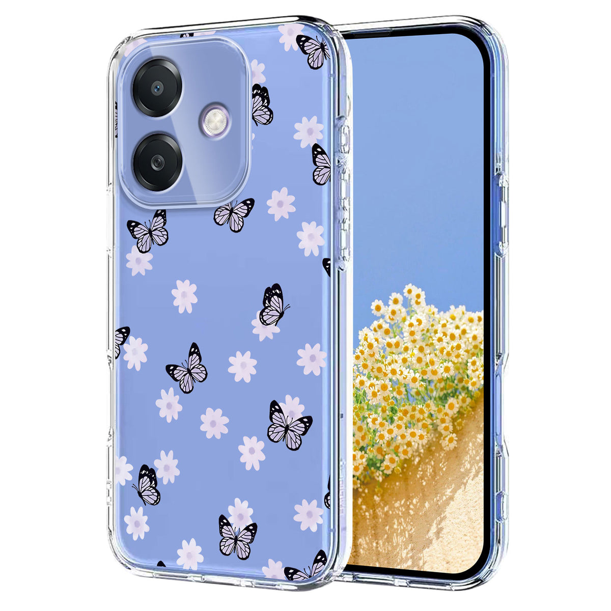 For Oppo A3x 5G (India) / Oppo A3x 4G / Oppo A3 5G / Oppo A3 4G / Oppo A40 4G / Oppo A40M 4G / Oppo A3i 5G / Oppo A5i 4G / Oppo A60 5G Case Butterfly Floral Pattern Printing TPU Phone Back Cover