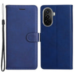 For Huawei Enjoy 50 / nova Y70 Plus 4G / nova Y70 Case Solid Color Leather Mobile Cover Wallet Stand with Strap