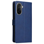 For Huawei Enjoy 50 / nova Y70 Plus 4G / nova Y70 Case Solid Color Leather Mobile Cover Wallet Stand with Strap