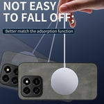 WANLONFENG For Honor 400 Smart 5G / 4G / X7d 4G Magnetic Case SD1 Series Nappa Texture PC TPU Phone Cover