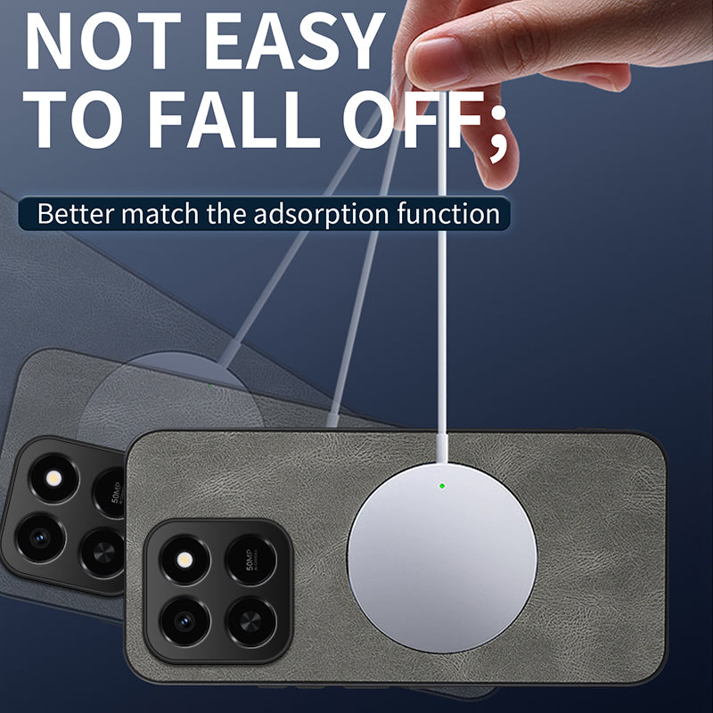 WANLONFENG For Honor 400 Smart 5G / 4G / X7d 4G Magnetic Case SD1 Series Nappa Texture PC TPU Phone Cover