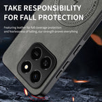 WANLONFENG For Honor 400 Smart 5G / 4G / X7d 4G Magnetic Case SD1 Series Nappa Texture PC TPU Phone Cover