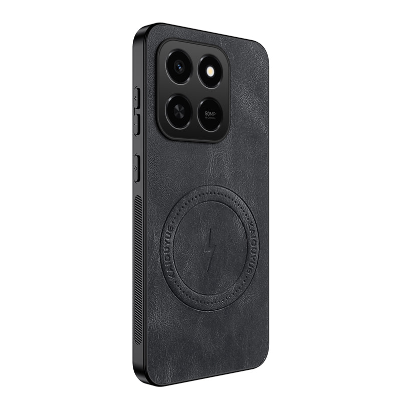 WANLONFENG For Honor 400 Smart 5G / 4G / X7d 4G Magnetic Case SD1 Series Nappa Texture PC TPU Phone Cover