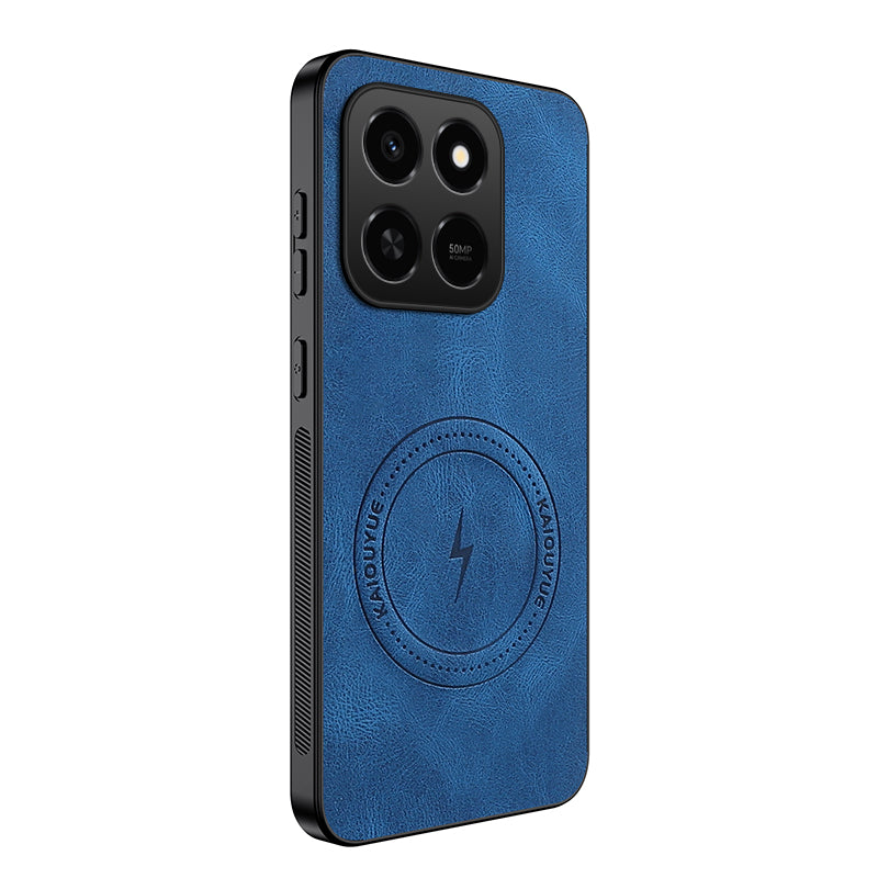 WANLONFENG For Honor 400 Smart 5G / 4G / X7d 4G Magnetic Case SD1 Series Nappa Texture PC TPU Phone Cover
