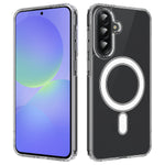 Samsung Galaxy M17 5G / F17 5G / A18 4G / A18 5G / A17 5G / A17 4G gennemsigtigt magnetisk mobilcover med TPU + akryl-bagside