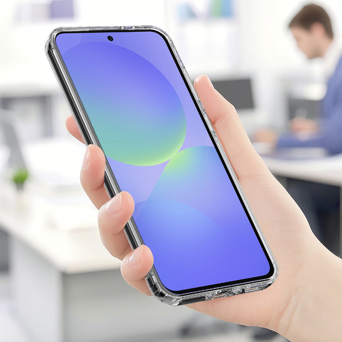 Samsung Galaxy M17 5G / F17 5G / A18 4G / A18 5G / A17 5G / A17 4G gennemsigtigt magnetisk mobilcover med TPU + akryl-bagside