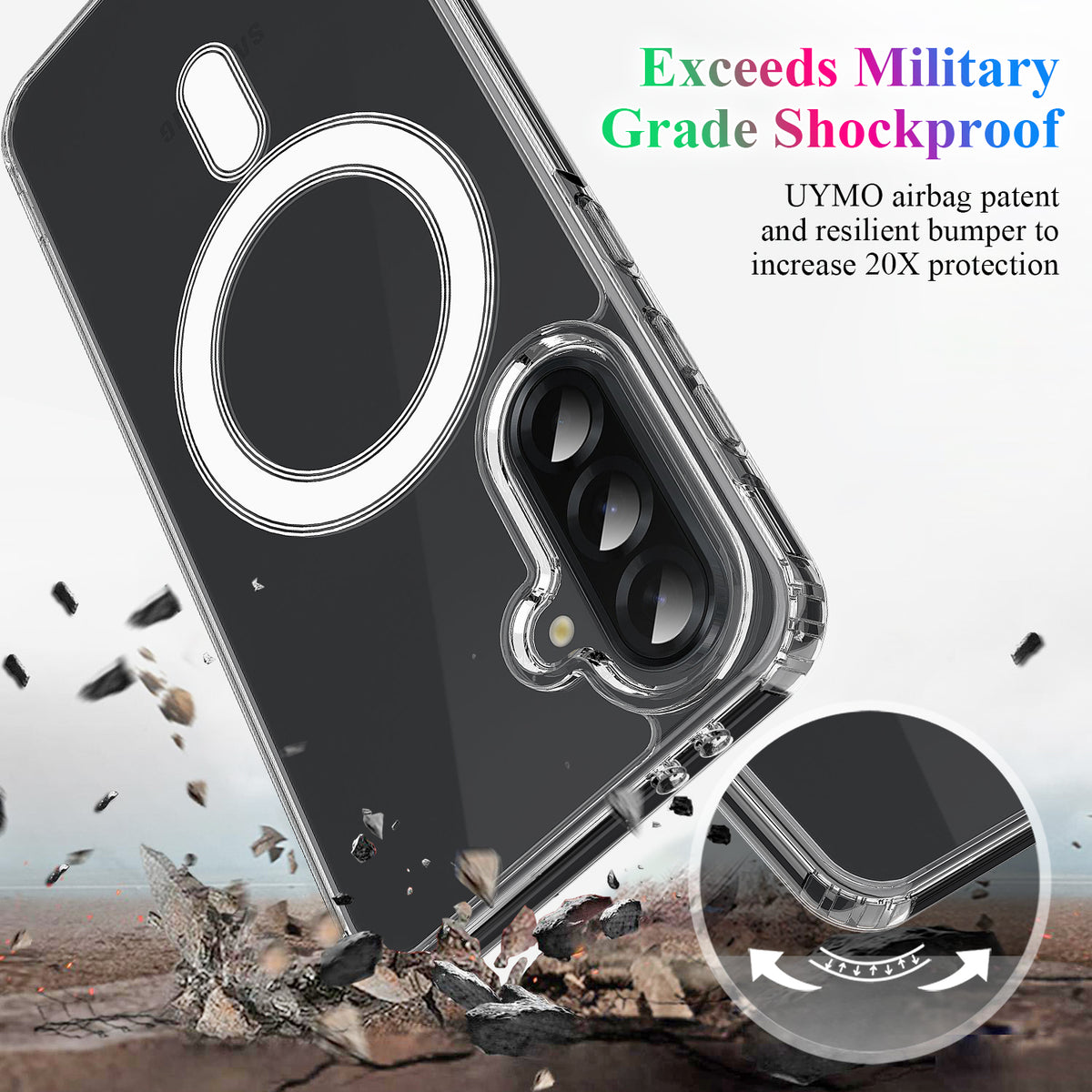 Samsung Galaxy M17 5G / F17 5G / A18 4G / A18 5G / A17 5G / A17 4G Genomskinligt Magnetiskt mobilskal TPU + Akryl Baksida