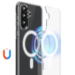 Samsung Galaxy M17 5G / F17 5G / A18 4G / A18 5G / A17 5G / A17 4G gennemsigtigt magnetisk mobilcover med TPU + akryl-bagside