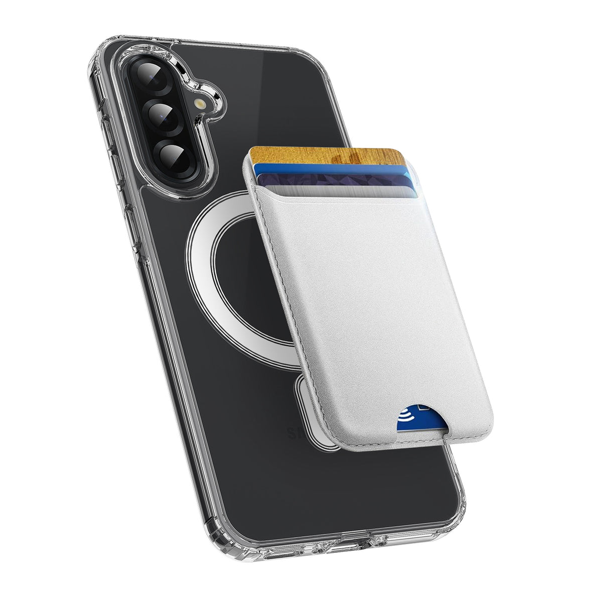 Samsung Galaxy M17 5G / F17 5G / A18 4G / A18 5G / A17 5G / A17 4G gennemsigtigt magnetisk mobilcover med TPU + akryl-bagside