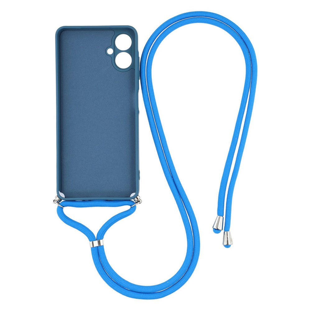 For Samsung Galaxy A04e 4G Case Flexible TPU Fiber Lining Anti-Shock Crossbody Phone Cover