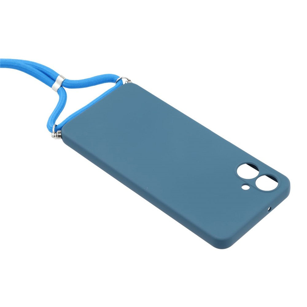 For Samsung Galaxy A04e 4G Case Flexible TPU Fiber Lining Anti-Shock Crossbody Phone Cover
