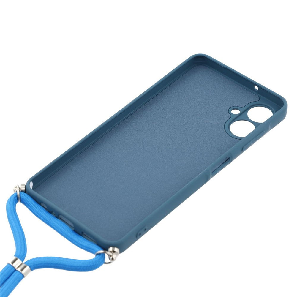 For Samsung Galaxy A04e 4G Case Flexible TPU Fiber Lining Anti-Shock Crossbody Phone Cover