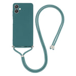 For Samsung Galaxy A04e 4G Case Flexible TPU Fiber Lining Anti-Shock Crossbody Phone Cover