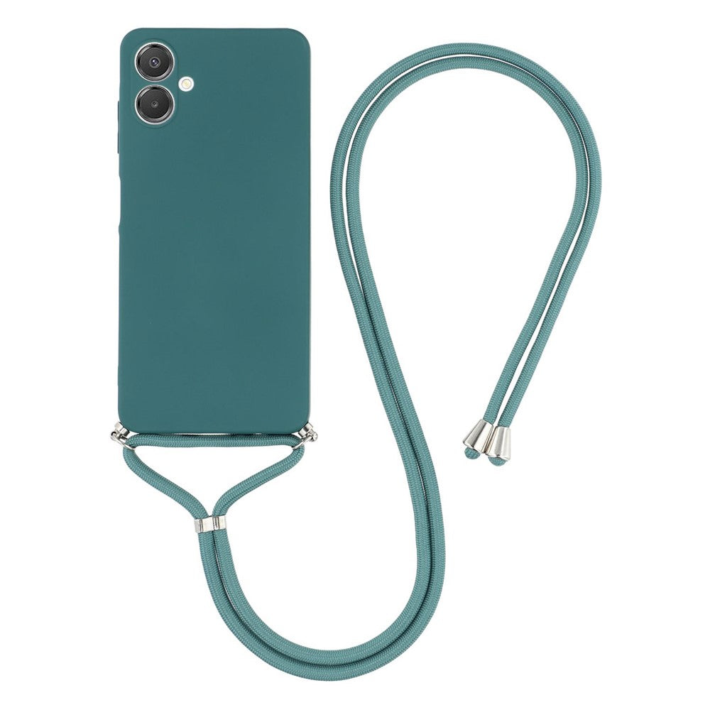 For Samsung Galaxy A04e 4G Case Flexible TPU Fiber Lining Anti-Shock Crossbody Phone Cover