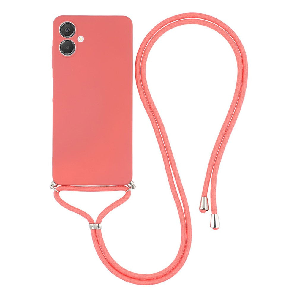 For Samsung Galaxy A04e 4G Case Flexible TPU Fiber Lining Anti-Shock Crossbody Phone Cover