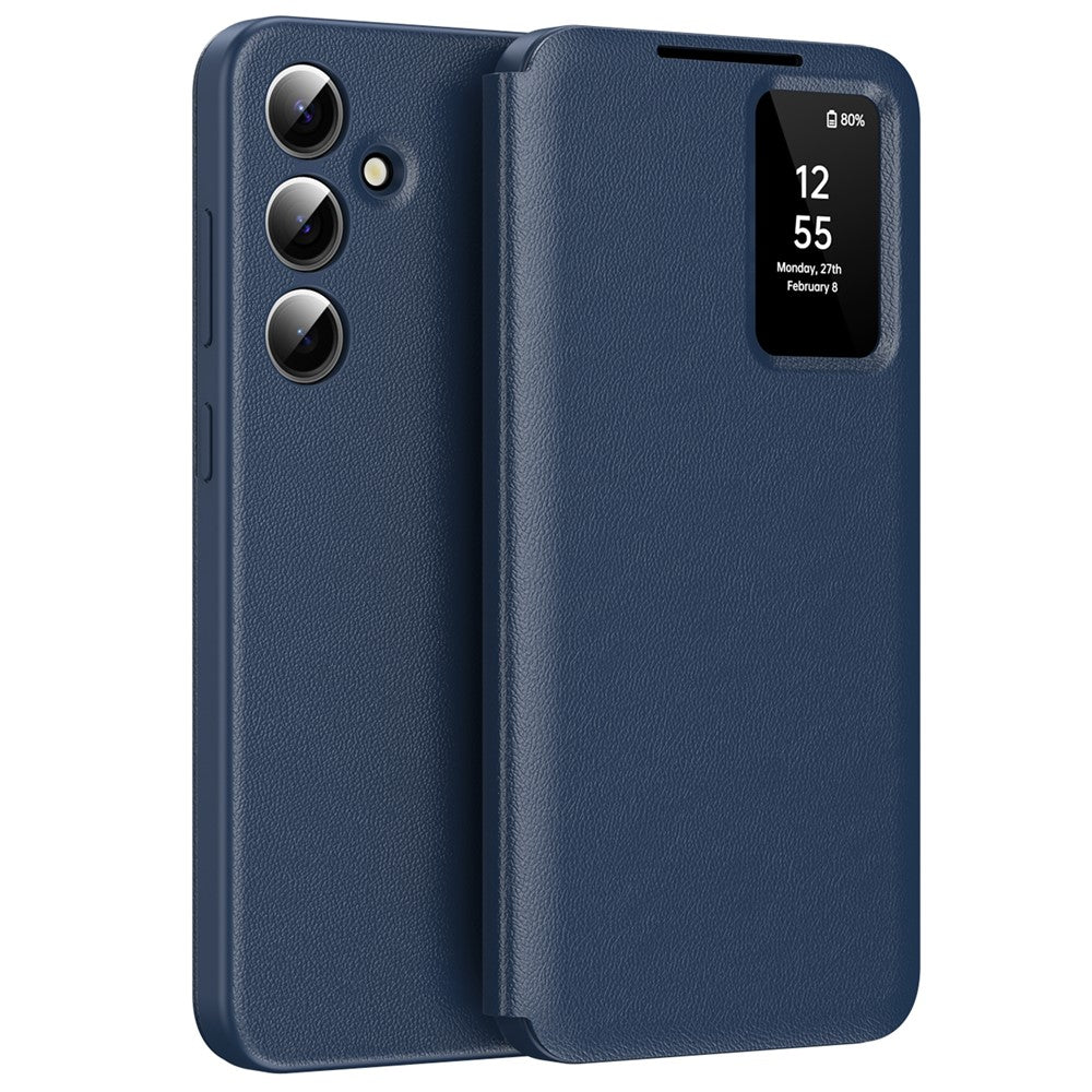 For Samsung Galaxy S25 FE Case with Card Holder Smart View Window Leather Phone Cover
