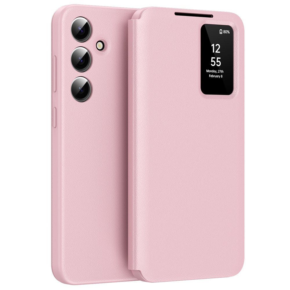 For Samsung Galaxy S25 FE Case with Card Holder Smart View Window Leather Phone Cover
