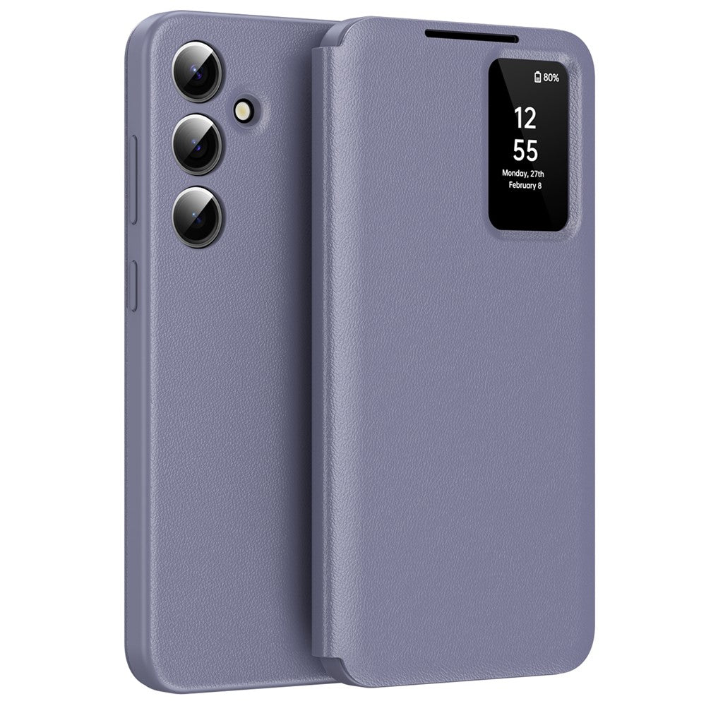 For Samsung Galaxy S25 FE Case with Card Holder Smart View Window Leather Phone Cover
