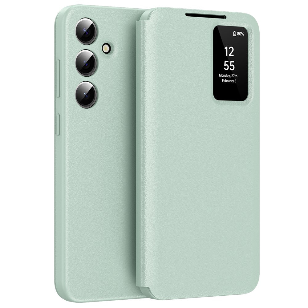 For Samsung Galaxy S25 FE Case with Card Holder Smart View Window Leather Phone Cover