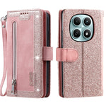 For Xiaomi Poco M8 5G / Redmi Note 15 5G (Global) Case 9 Card Slots Zipper Wallet PU Leather Phone Cover with Wrist Strap