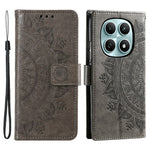 For Xiaomi Poco M8 5G / Redmi Note 15 5G (Global) Stand Case Imprinted Totem PU Leather Wallet Phone Cover with Wrist Strap