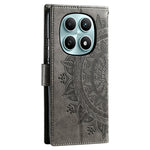 For Xiaomi Poco M8 5G / Redmi Note 15 5G (Global) Stand Case Imprinted Totem PU Leather Wallet Phone Cover with Wrist Strap