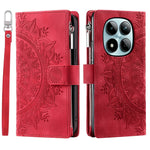 For Xiaomi Redmi Note 15 Pro 5G (Global) Wallet Case Mandala Flower Pattern PU Leather Phone Cover with Wrist Strap