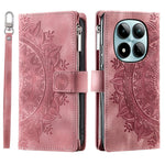 For Xiaomi Redmi Note 15 Pro 5G (Global) Wallet Case Mandala Flower Pattern PU Leather Phone Cover with Wrist Strap