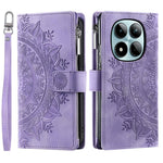 For Xiaomi Redmi Note 15 Pro 5G (Global) Wallet Case Mandala Flower Pattern PU Leather Phone Cover with Wrist Strap