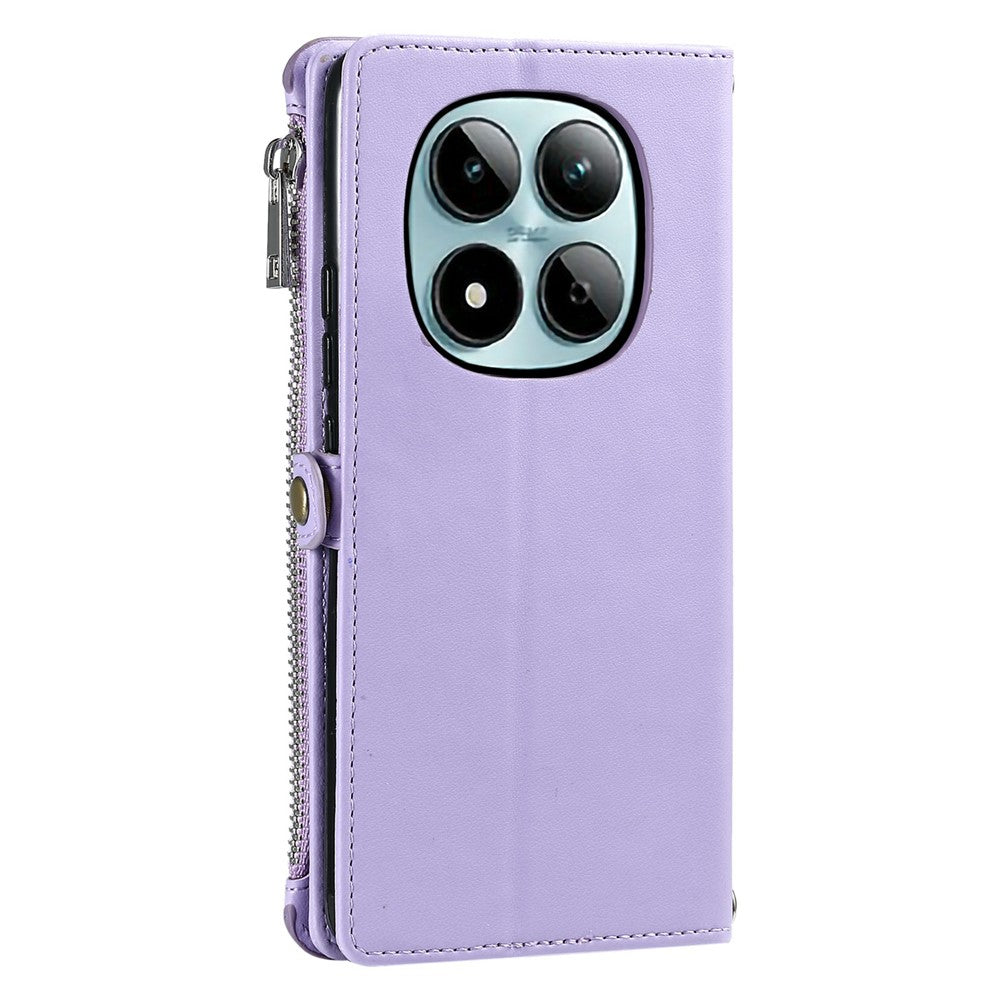 For Xiaomi Redmi Note 15 Pro 5G (Global) Case TPU + PU Leather Wallet Phone Cover with Wrist Strap