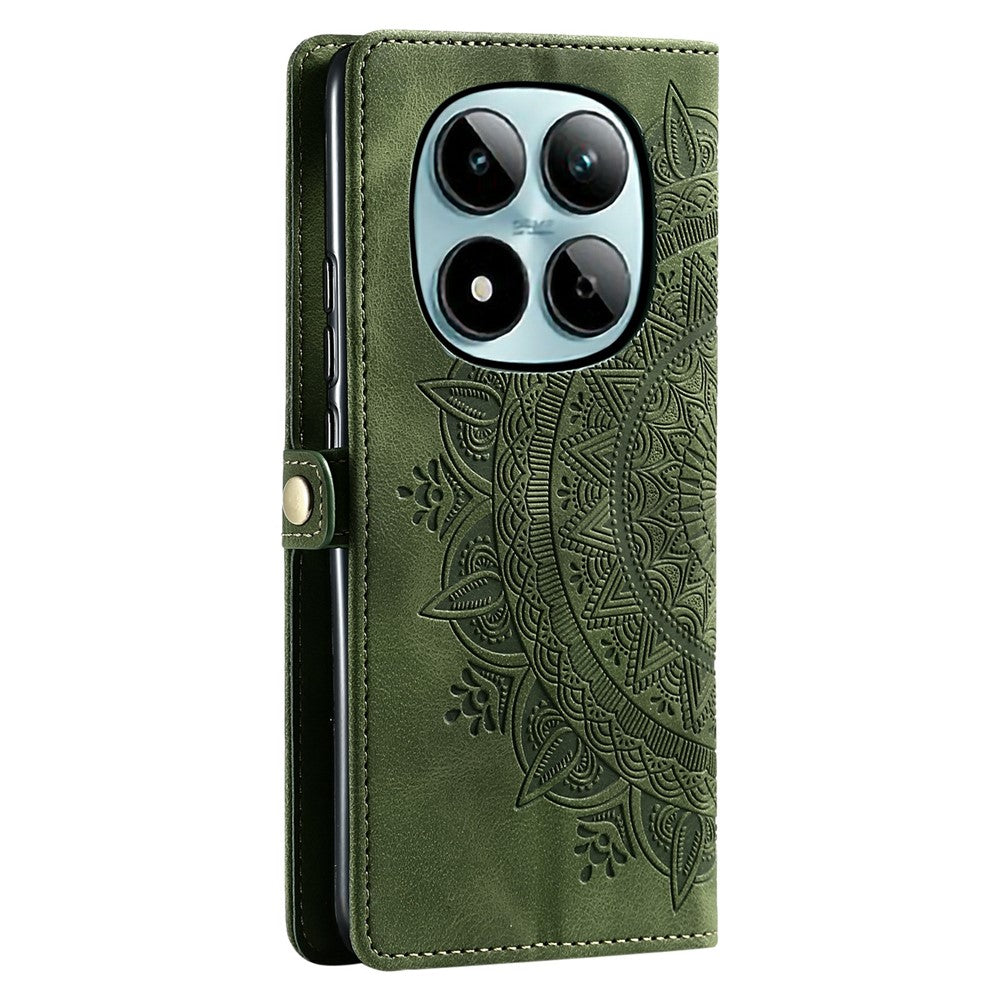 For Xiaomi Redmi Note 15 Pro 5G (Global) Case Skin Feel Totem Imprinted Wallet Leather Phone Cover with Hand Strap