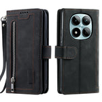 For Xiaomi Redmi Note 15 Pro 5G (Global) Case 9 Card Slots Zipper Wallet PU Leather Phone Cover with Wrist Strap