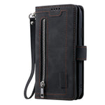 For Xiaomi Redmi Note 15 Pro 5G (Global) Case 9 Card Slots Zipper Wallet PU Leather Phone Cover with Wrist Strap