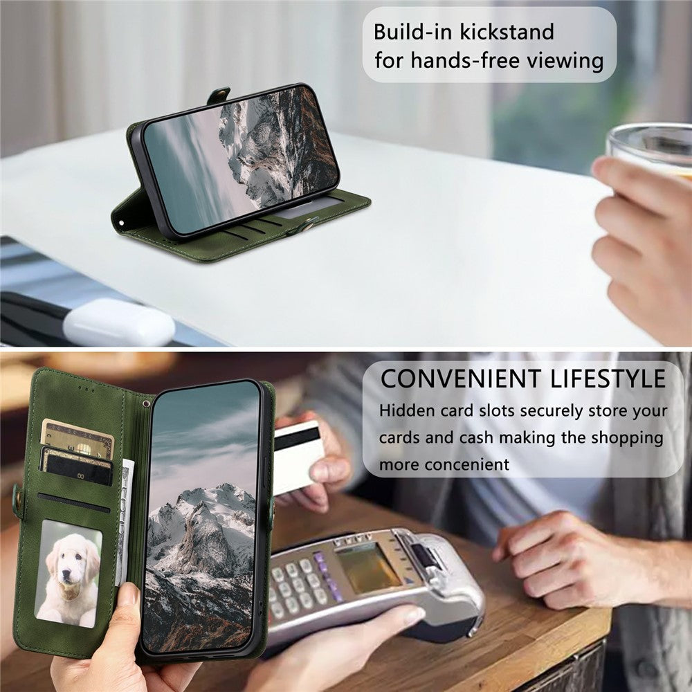 For Xiaomi Poco M8 Pro 5G / Redmi Note 15 Pro+ 5G (Global) Case Skin Feel Totem Imprinted Wallet Leather Phone Cover with Hand Strap