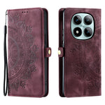 For Xiaomi Poco M8 Pro 5G / Redmi Note 15 Pro+ 5G (Global) Case Skin Feel Totem Imprinted Wallet Leather Phone Cover with Hand Strap