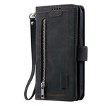 For Xiaomi Poco M8 Pro 5G / Redmi Note 15 Pro+ 5G (Global) Case 9 Card Slots Zipper Wallet PU Leather Phone Cover with Wrist Strap