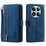 For Xiaomi Poco M8 Pro 5G / Redmi Note 15 Pro+ 5G (Global) Case 9 Card Slots Zipper Wallet PU Leather Phone Cover with Wrist Strap