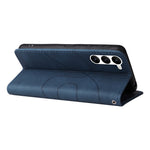 For Samsung Galaxy S23 Leather Case Wallet Stand Color Splicing Phone Cover