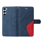 For Samsung Galaxy S23 Leather Case Wallet Stand Color Splicing Phone Cover