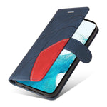 For Samsung Galaxy S23 Leather Case Wallet Stand Color Splicing Phone Cover