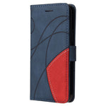 For Samsung Galaxy S23 Leather Case Wallet Stand Color Splicing Phone Cover