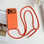 Til iPhone 18 Pro / 17 Pro cover i flydende silikone med crossbody-snor