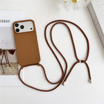 Til iPhone 18 Pro Max / 17 Pro Max Cover Flydende Silikone Beskyttende Telefoncover med Crossbody Snor