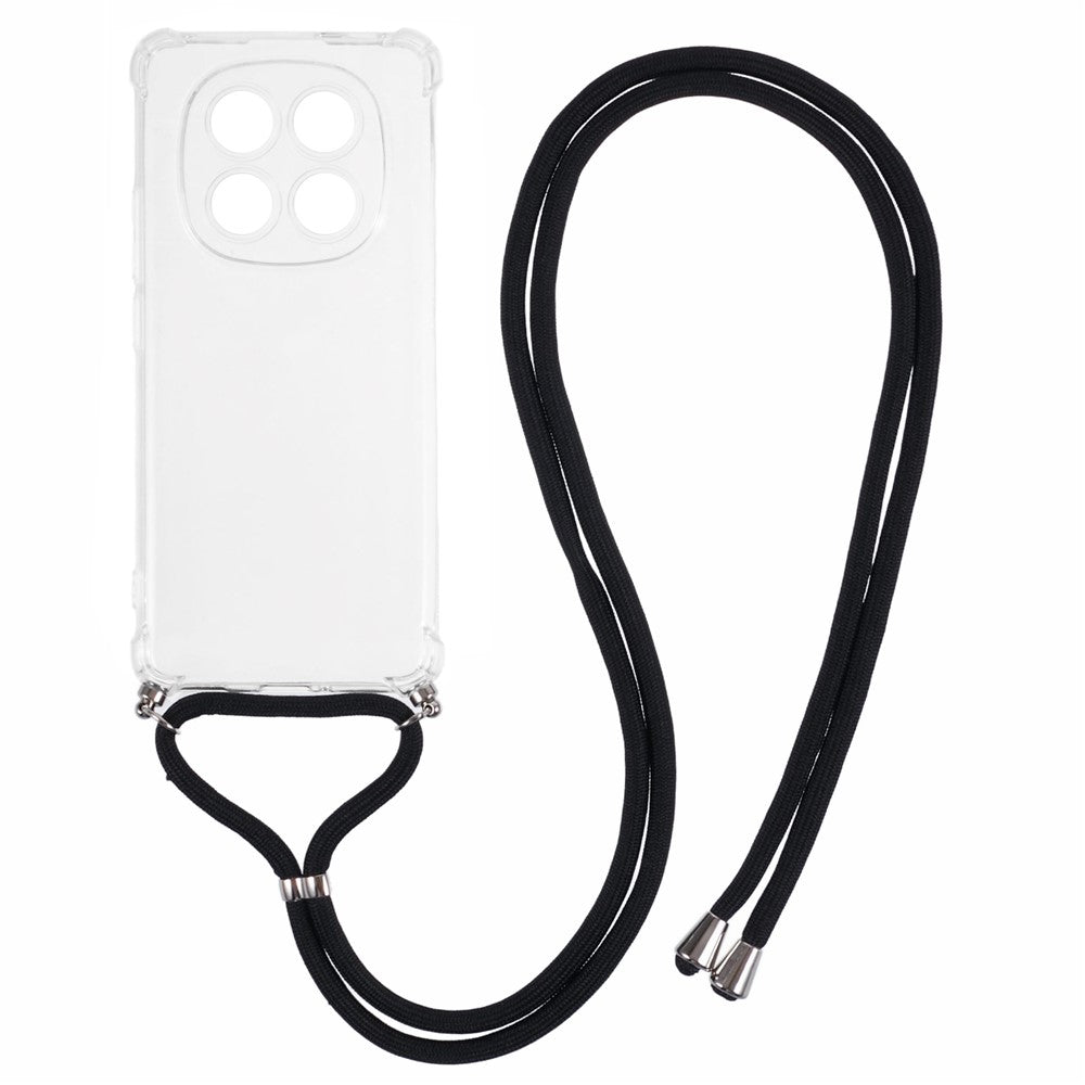 For Xiaomi Poco M8 Pro 5G / Redmi Note 15 Pro+ 5G (Global) Case Reinforced Corner TPU Clear Phone Cover with Lanyard